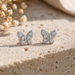Ohrstecker „Flügelkuss“ – Schmetterling mit Zirkonia-Funkeln – Silber