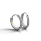 Creolen „Glitzerrand“ – zartes Zirkonia-Pavé, elegant – 925 Sterling Silber