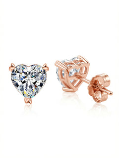 Ohrstecker „Amour“ (Herz 1,0 ct x2) – Roségold