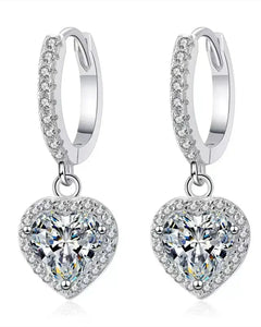 Ohrstecker „Coeur Classic“ (Herz 1,0 ct x2) – Silber