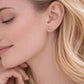 Herz Ohrstecker Herzkranz mit Zirkonia – Silber oder Gold – 925 Sterling Silber