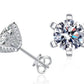 Moissanit Ohrstecker „Pavé Line“ 1 ct (Silber)