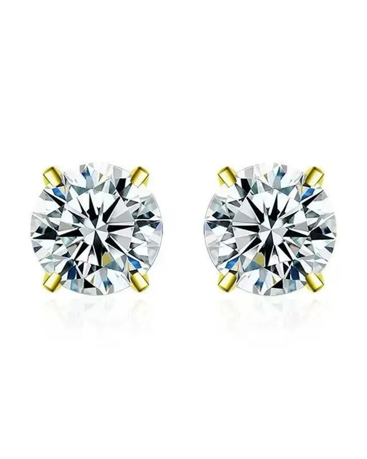 Moissanit Ohrstecker „Solitaire“ 1ct