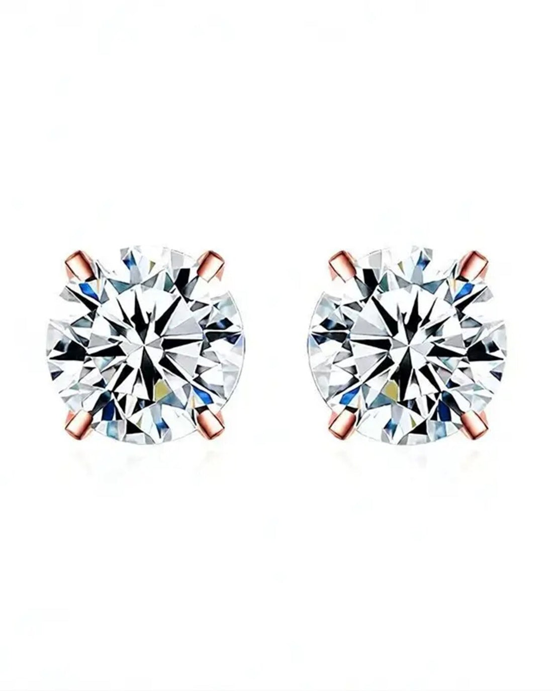 Moissanit Ohrstecker „Solitaire“ 1ct