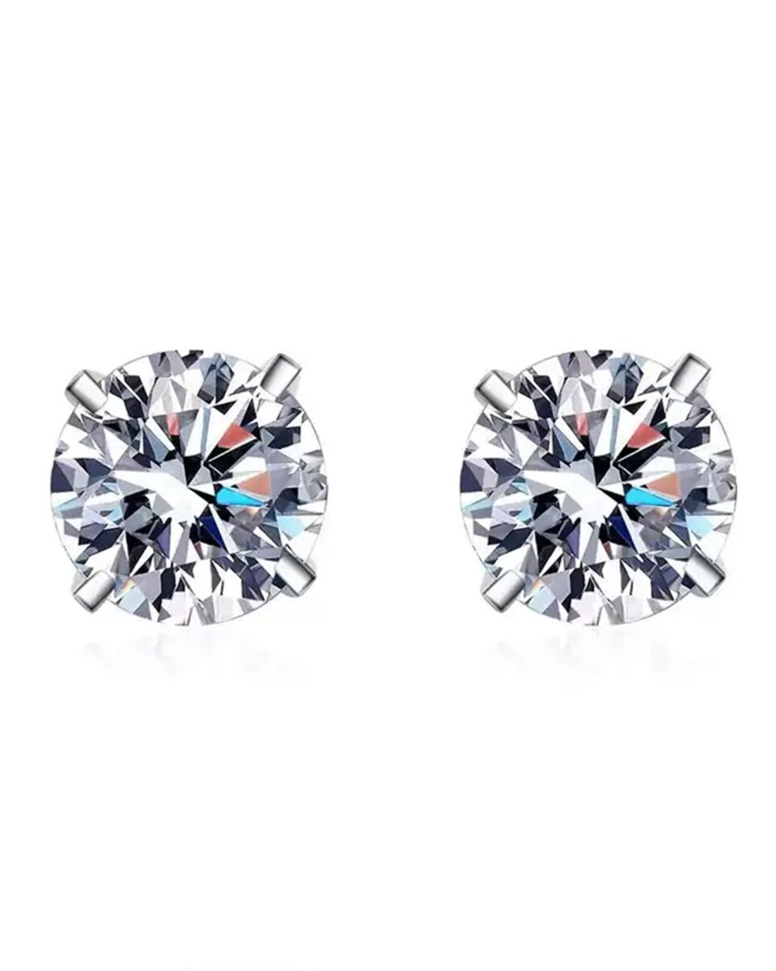Moissanit Ohrstecker „Solitaire“ 1ct