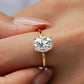 Moissanit Solitär-Ring „Crown“ – 1 ct Gold