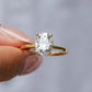 Moissanit Solitär-Ring „Crown“ – 1 ct Gold
