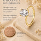 Moissanit Solitär-Ring „Crown“ – 1 ct Gold