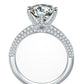 Moissanit Solitärring „Crown Split“ 1ct