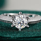 Moissanit Solitärring „Crown Split“ 1ct