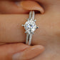 Moissanit Solitärring „Crown Split“ 1ct
