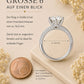 Moissanit Solitärring „Crown Split“ 1ct