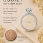 Moissanit Solitärring „Crown Split“ 1ct