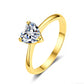 Moissanit-Solitärring „Herzlicht“ (1 ct) – Herzschliff
