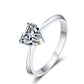 Moissanit-Solitärring „Herzlicht“ (1 ct) – Herzschliff