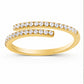 Ring „Lichtbogen“ – verstellbar, Zirkonia, 925 Sterling Silber