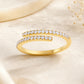 Ring „Lichtbogen“ – verstellbar, Zirkonia, 925 Sterling Silber