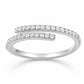 Ring „Lichtbogen“ – offenes Wrap-Design mit Zirkonia-Reihen