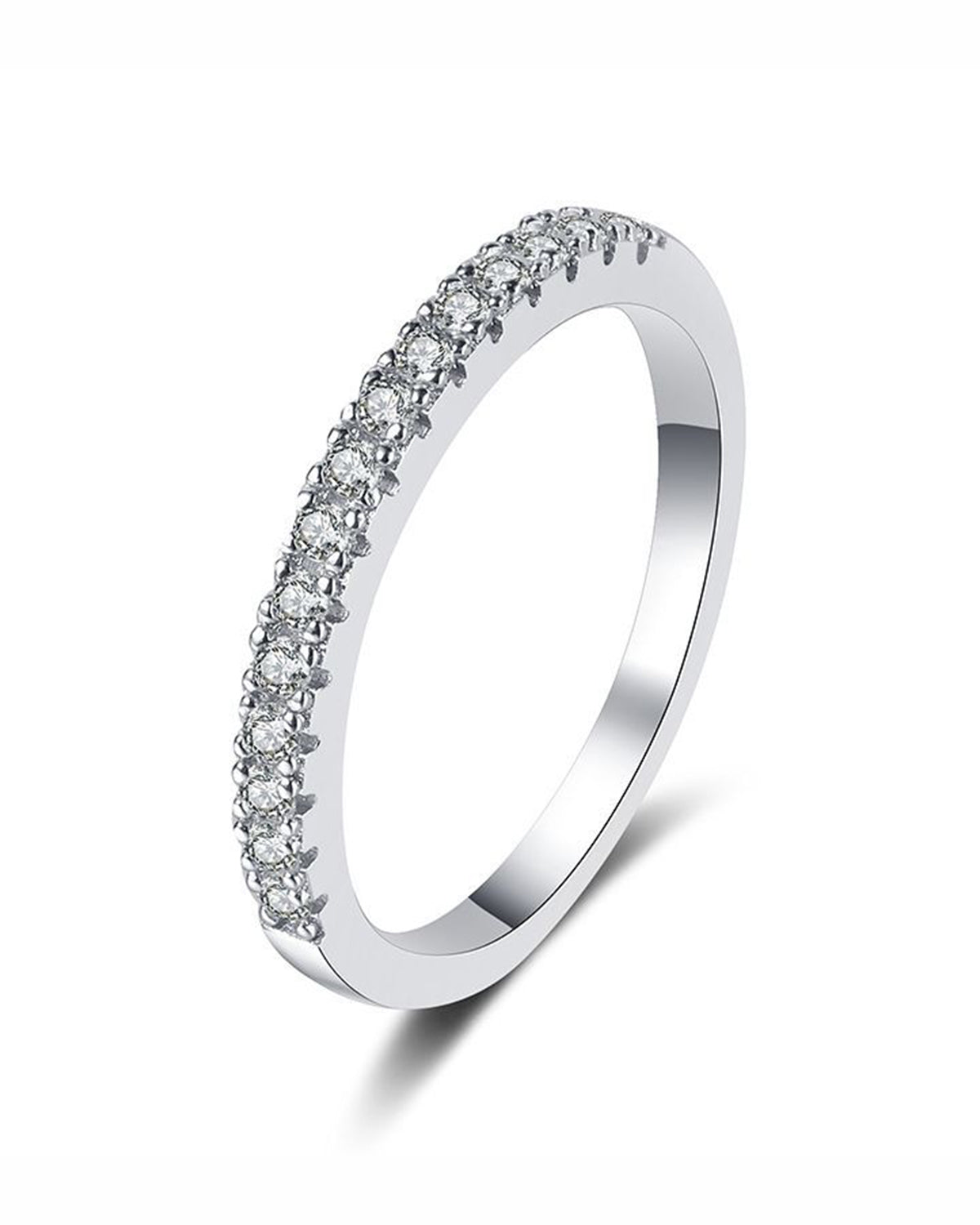 Ring „Lichtkranz“ – zarter Pavé-Halbkranz, fein funkelnd – Silber