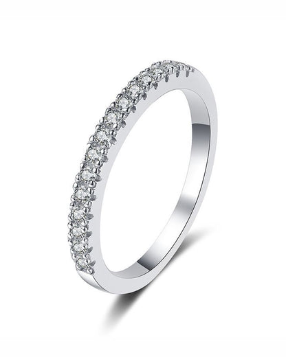 Ring „Lichtkranz“ – zarter Pavé-Halbkranz, fein funkelnd – Silber