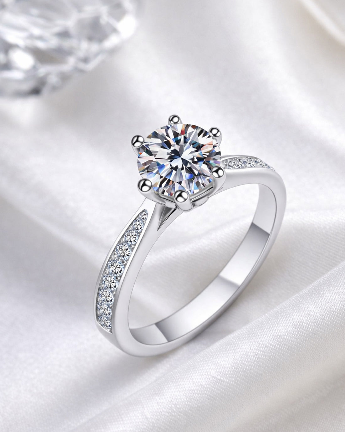 Ring „Lichtversprechen“ – Moissanit-Solitär, 925 Sterling Silber