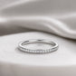 Ring „Sternenlinie“ – zarter Pavé-Ring mit feinem Moissanit-Funkeln – Silber
