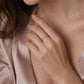 Ring „Sternenlinie“ – Moissanit-Pavé, 925 Sterling Silber