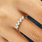 Moissanit Halbkranz-Ring „Tiara“ 0,1ct