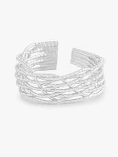 Ring „Wellengeflecht“ – verstellbar – Silber