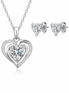 Schmuckset „Herz Duo“ – Silber
