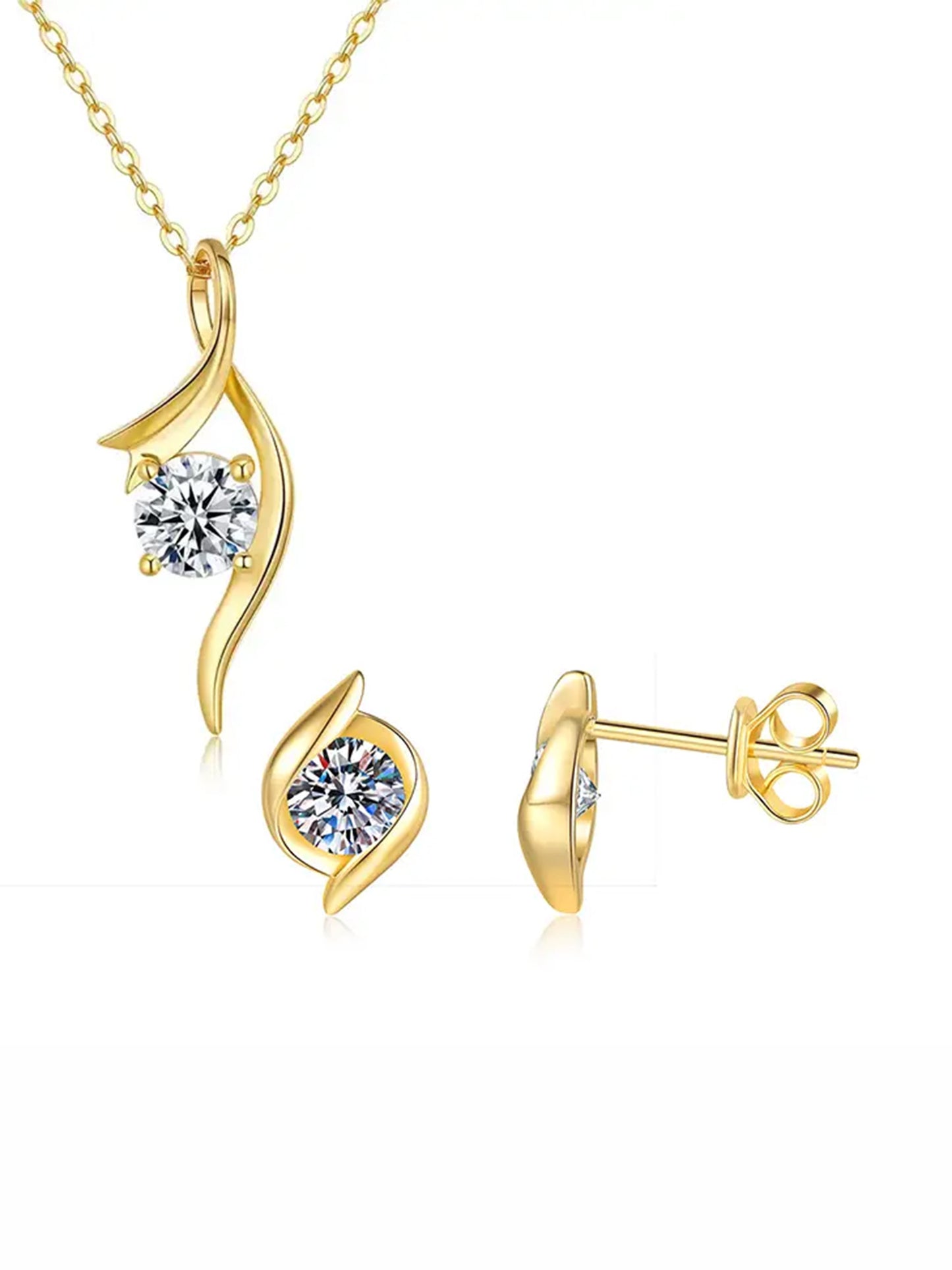 Schmuckset „Swing & Twist“ – Moissanit