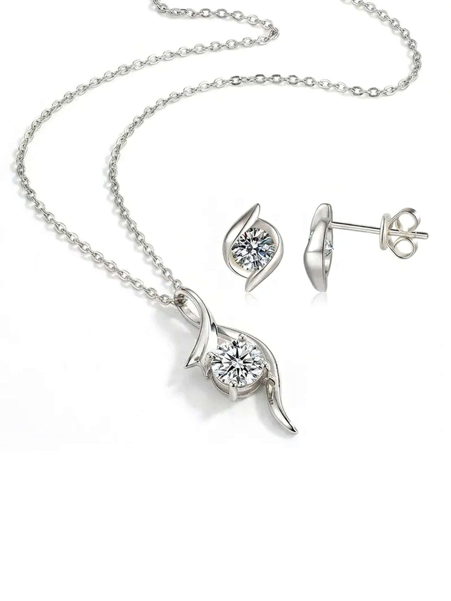 Schmuckset „Swing & Twist“ – Moissanit