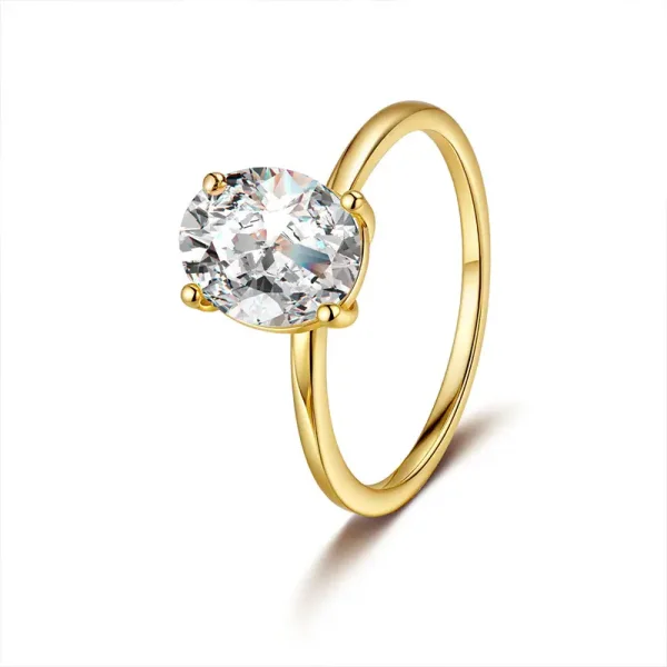 Moissanit Solitär-Ring „Crown“ – 1 ct Gold