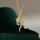 Moissanit Halskette Swing – Eleganz in Bewegung Gold