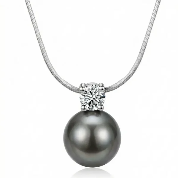 Perlenkette „Luna Pearl“ – Zirkonia-Solitär