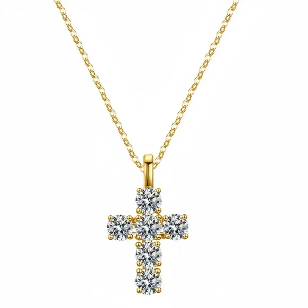 Moissanit Kreuzanhänger „Lumina Cross“ – 3 ct