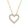 Moissanit-Halskette „Open Heart“ – Offenes Herz mit Pavé (0,3 ct)