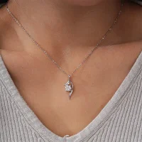Moissanit Halskette Swing – Eleganz in Bewegung Silber