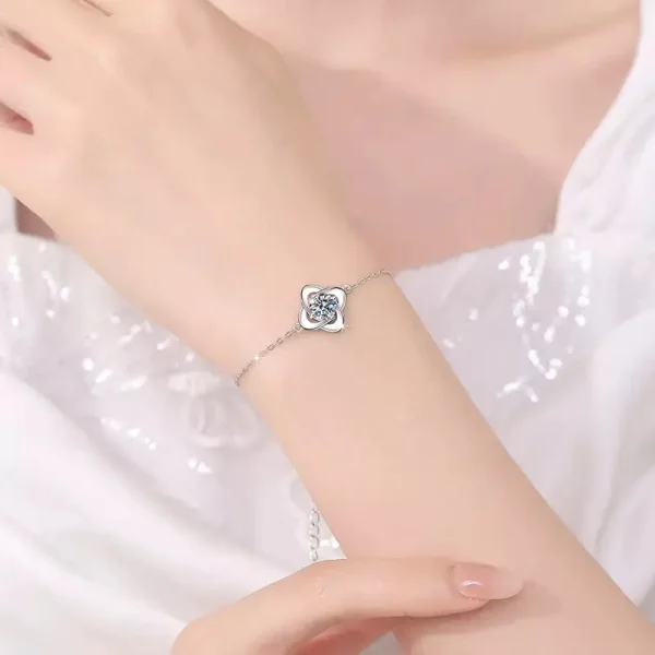 Moissanit Armband „Single Stone“ 1 ct