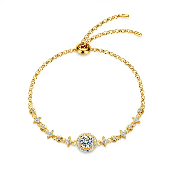 Moissanit Armband „Grace Line“ 1 ct