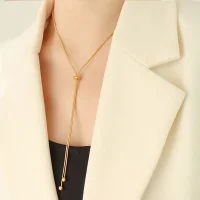 Y-Halskette „Lariat Glide“ – Verstellbarer Slider