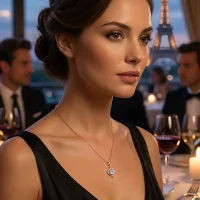 Moissanit Anhänger „Twist“ 1ct