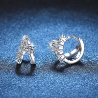 Moissanit Ohrringe „Cascade“ – Cross-Over