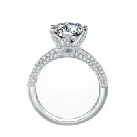 Moissanit Solitärring „Crown Split“ 1ct