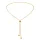 Y-Halskette „Lariat Glide“ – Verstellbarer Slider Gold