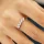 Moissanit Halbkranz-Ring „Tiara“ 0,1ct Silber Gr. 6