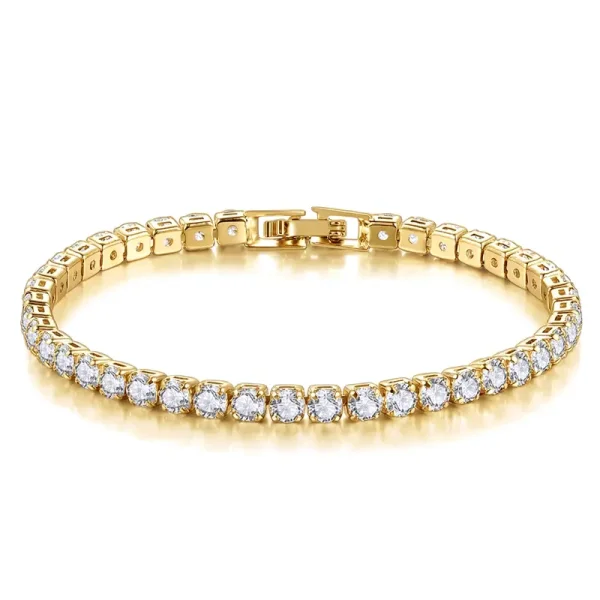 Tennisarmband „Crystal Line“ Gold