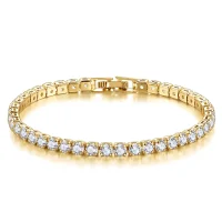 Tennisarmband „Crystal Line“ Gold