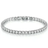 Tennisarmband „Crystal Line“ Silber