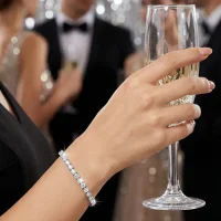 Tennisarmband „Crystal Line“ Silber